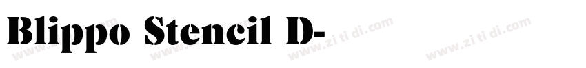 Blippo Stencil D字体转换